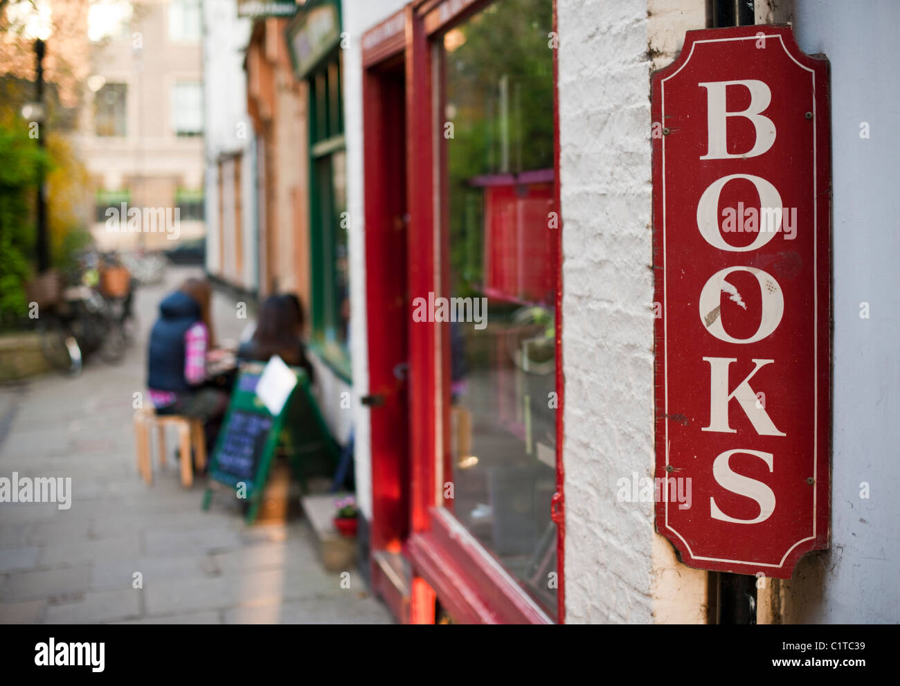 Book Shop Sign In Quaint Alley In Cambridge Differential Focus To book-shop-sign-in-quaint-alley-in-cambridge-differential-focus-to