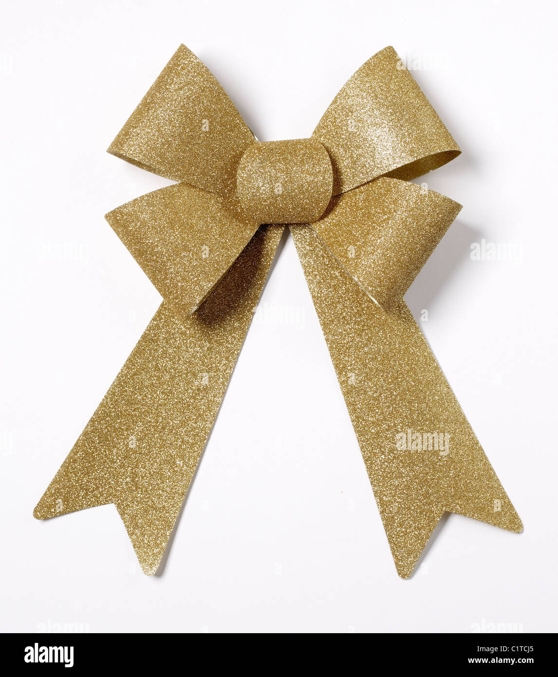 Gold bow Stock Photo