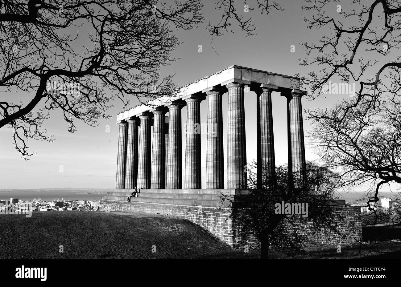 National Monument, Calton Hill, Edinburgh Stock Photo