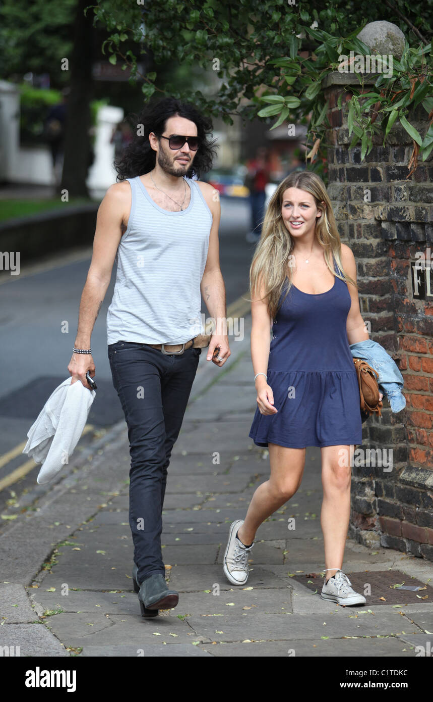 Russell Brand is spotted walking with Laura Gallacher, prompting