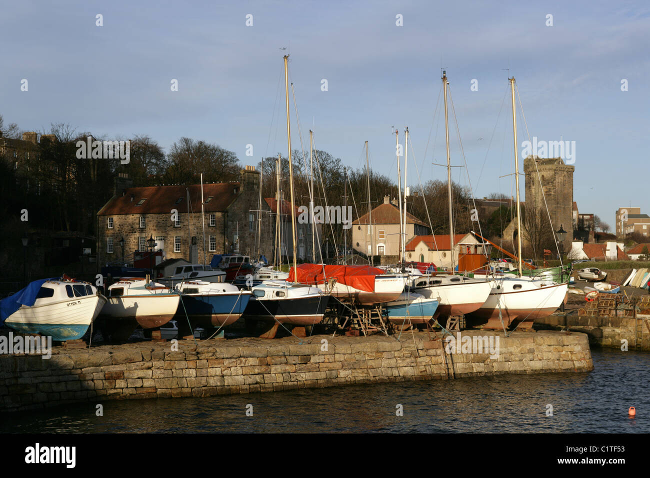 Dysart Harbour in winter, Fife Scotland Stock Photo Alamy