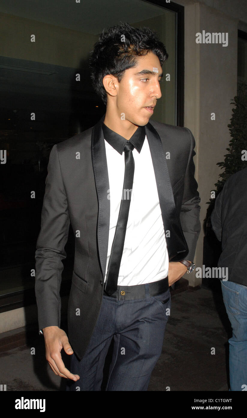 Slumdog Millionaire star, Dev Patel, leaving their hotel London