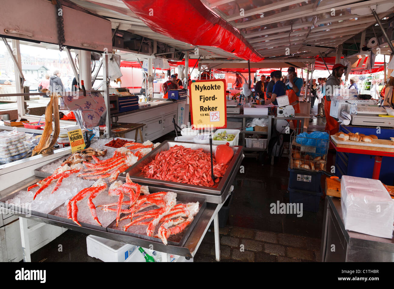 fish market in Bergen Stock Photo Alamy