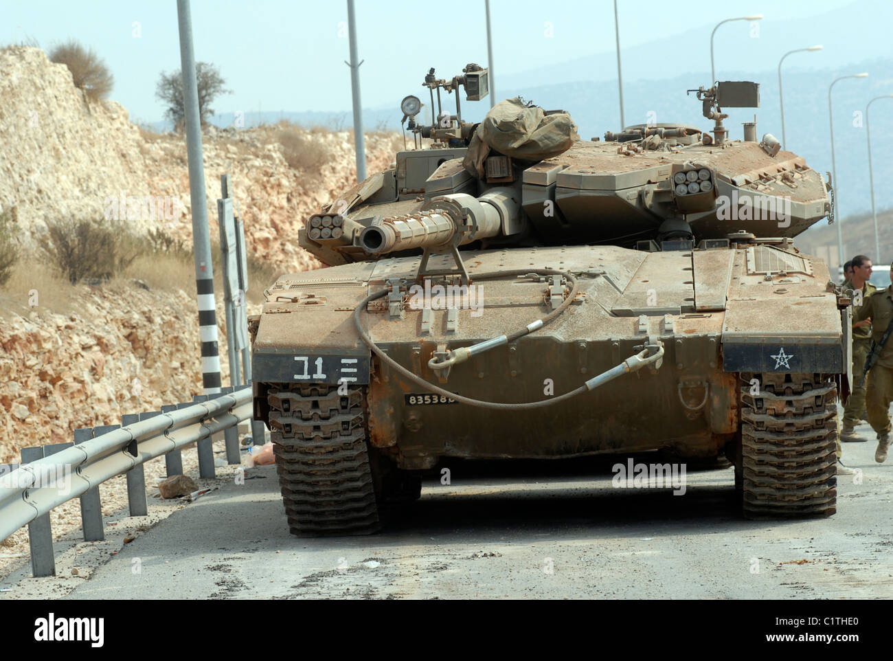 The Merkava Mark III-D main battle tank of the Israel Defense Force. Stock Photo