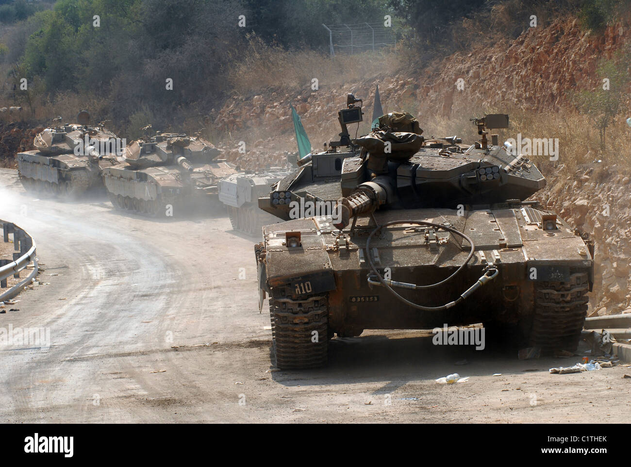 The Merkava Mark III-D main battle tank of the Israel Defense Forces. Stock Photo