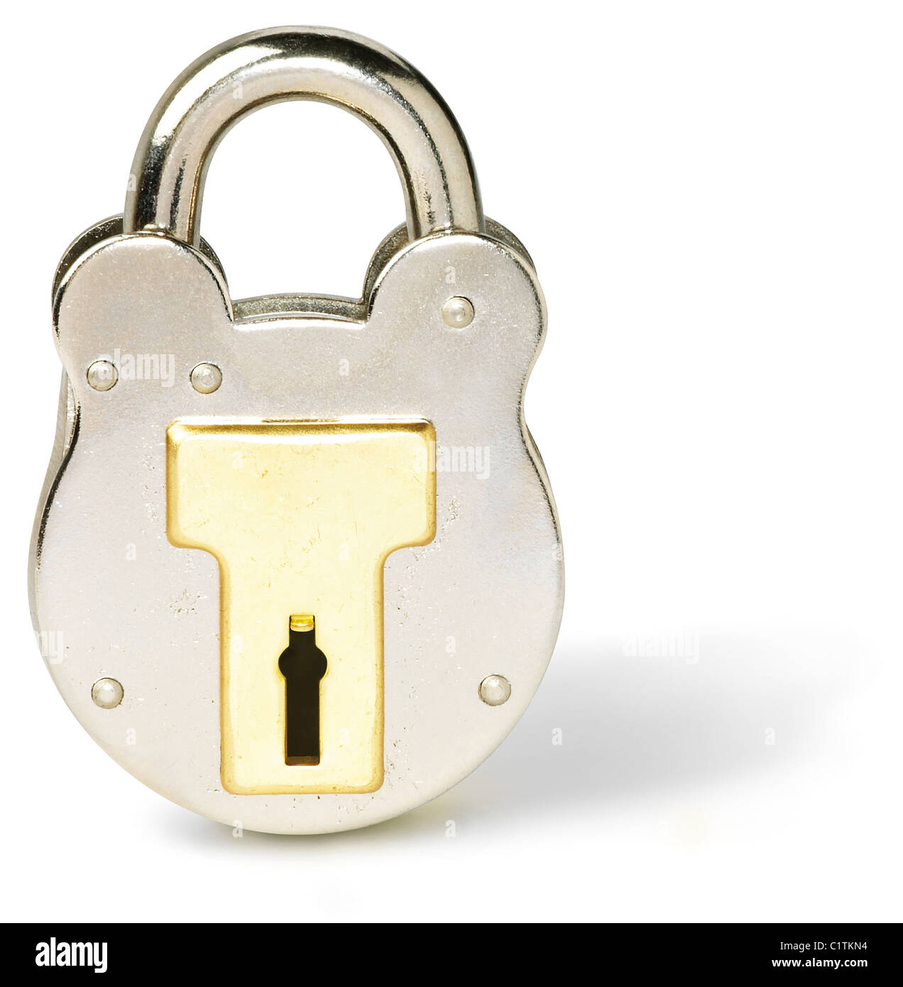 a padlock isolated on a white background with clipping path Stock Photo ...