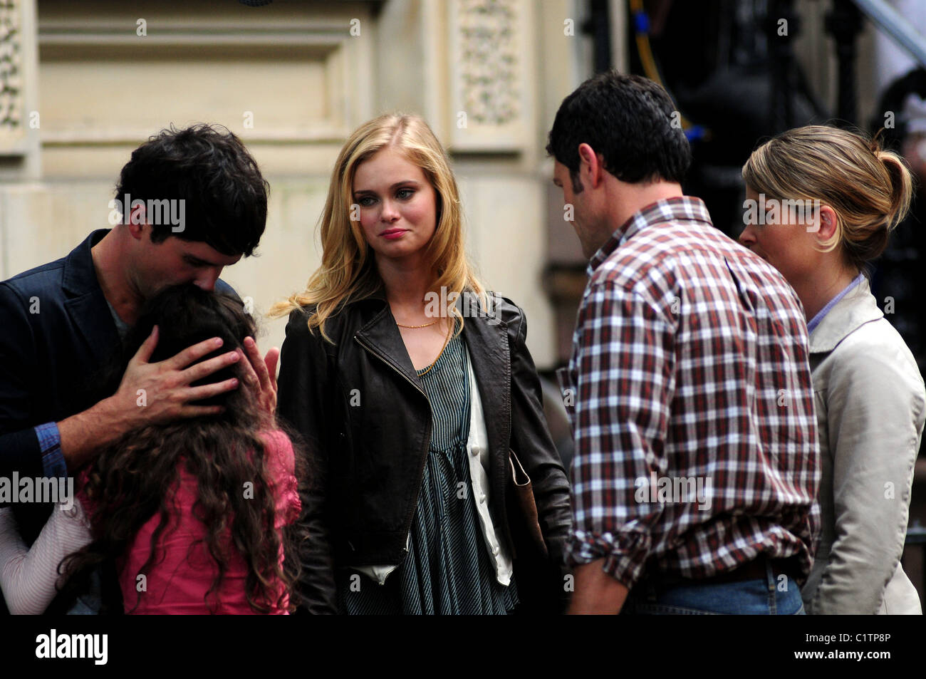 Sara Paxton and Ben Hollingsworth filming on the set of the new movie ...