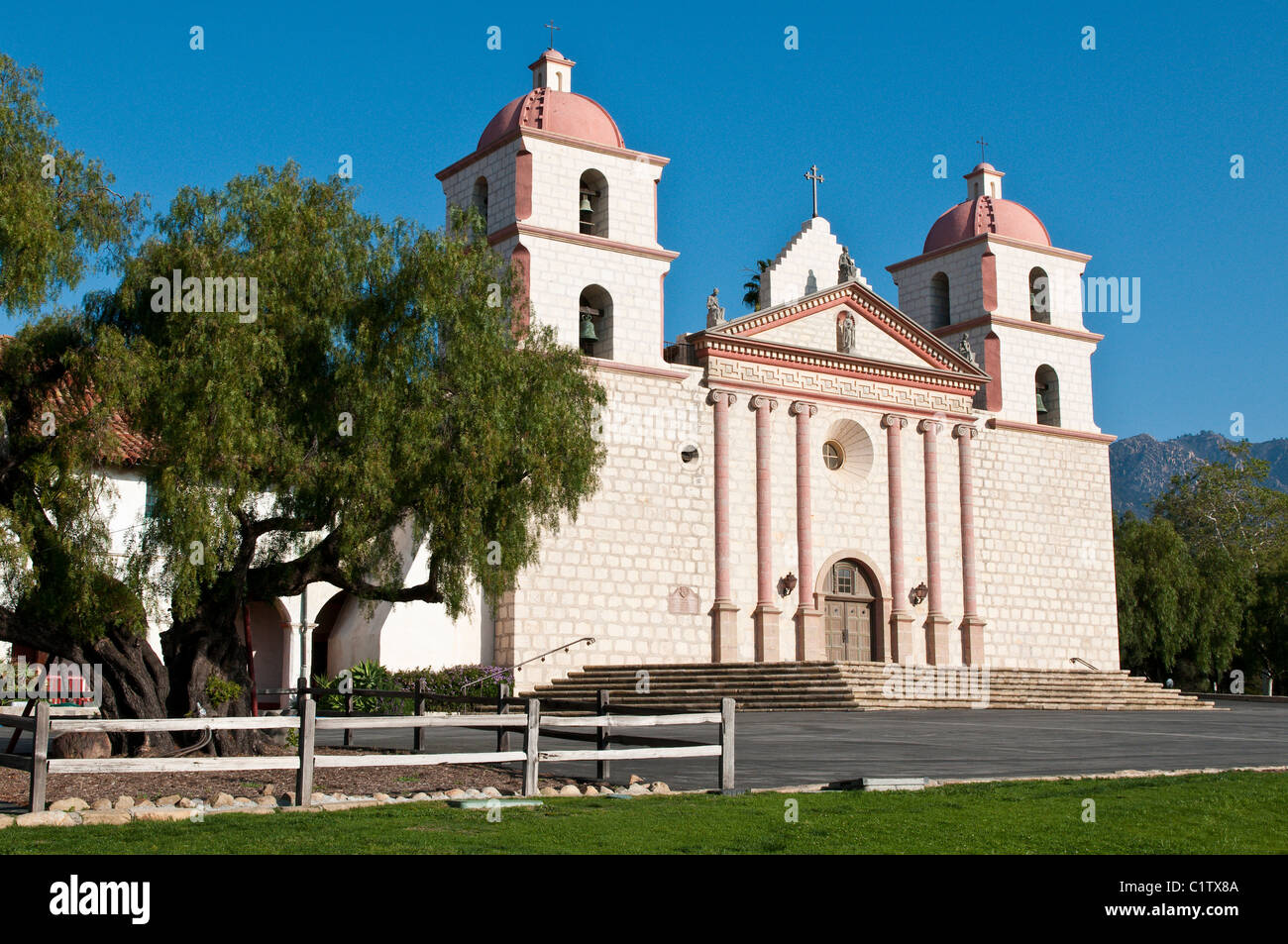 Santa Barbara, California. Santa Barbara Mission. Stock Photo