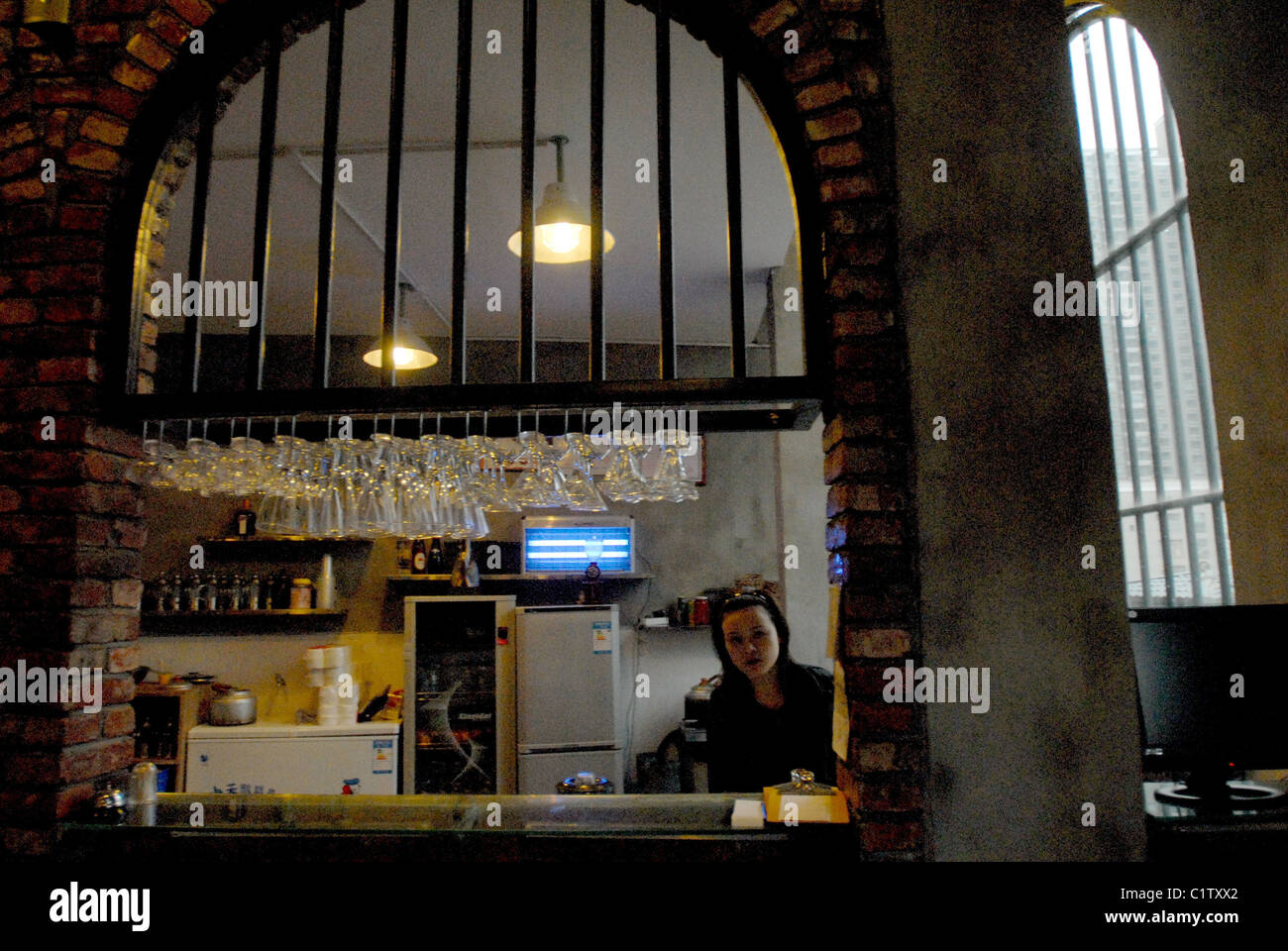 A prisonthemed steak restaurant in Wuhan China April 2008