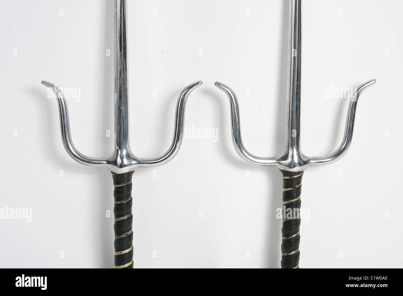 A pair of Egyptian style sai daggers; blunt for martial arts training