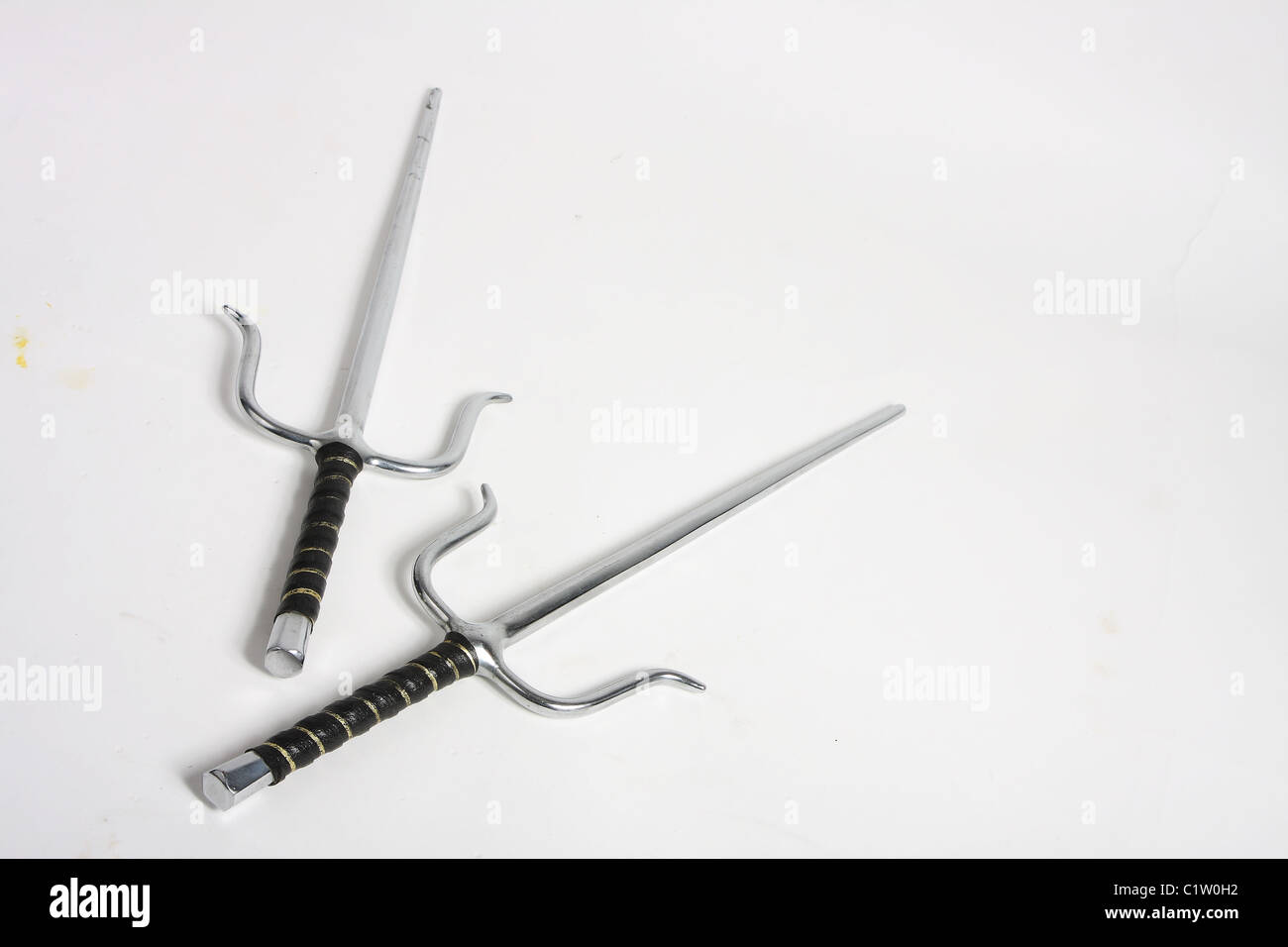 A pair of Egyptian style sai daggers; blunt for martial arts training