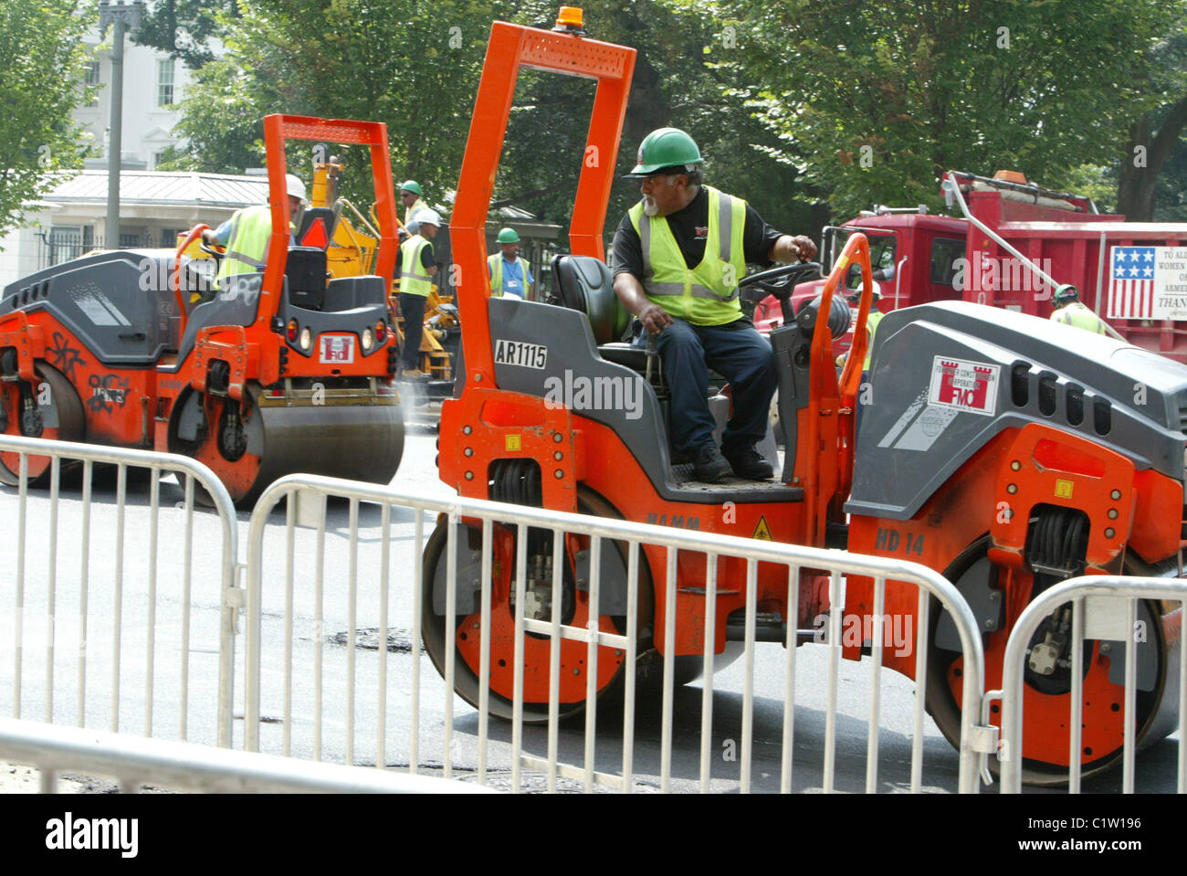 Pennsylvania Avenue, in front of the White House, is closed for
