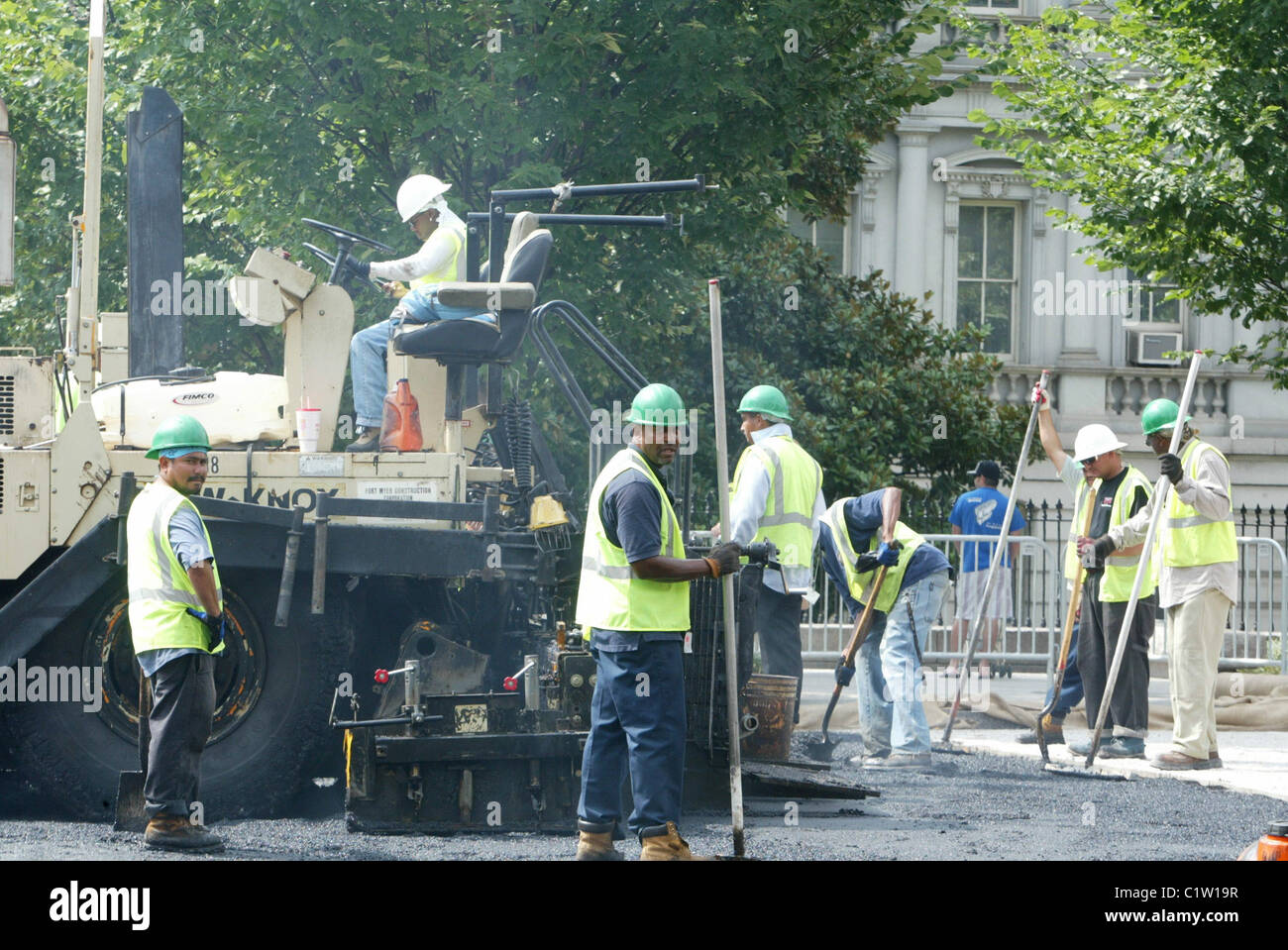 Pennsylvania Avenue, in front of the White House, is closed for