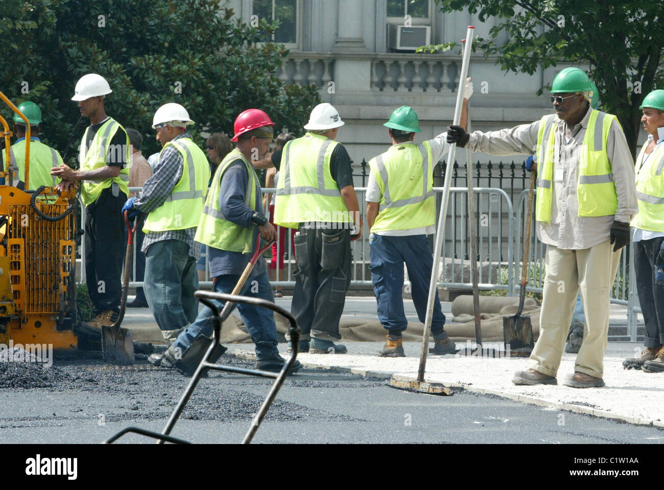 Pennsylvania Avenue, in front of the White House, is closed for