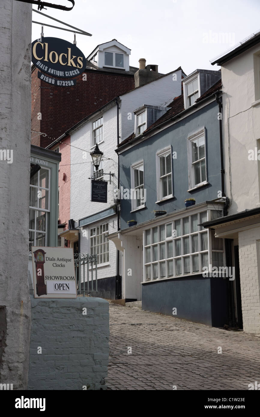 Quay Hill in Lymington Hampshire Stock Photo