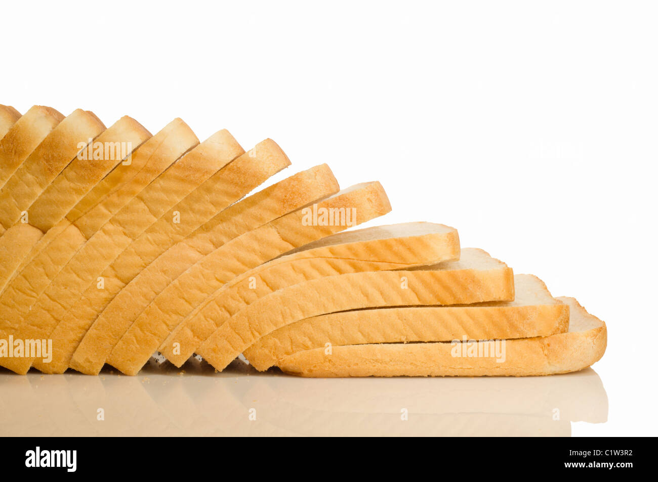 sliced white bread Stock Photo