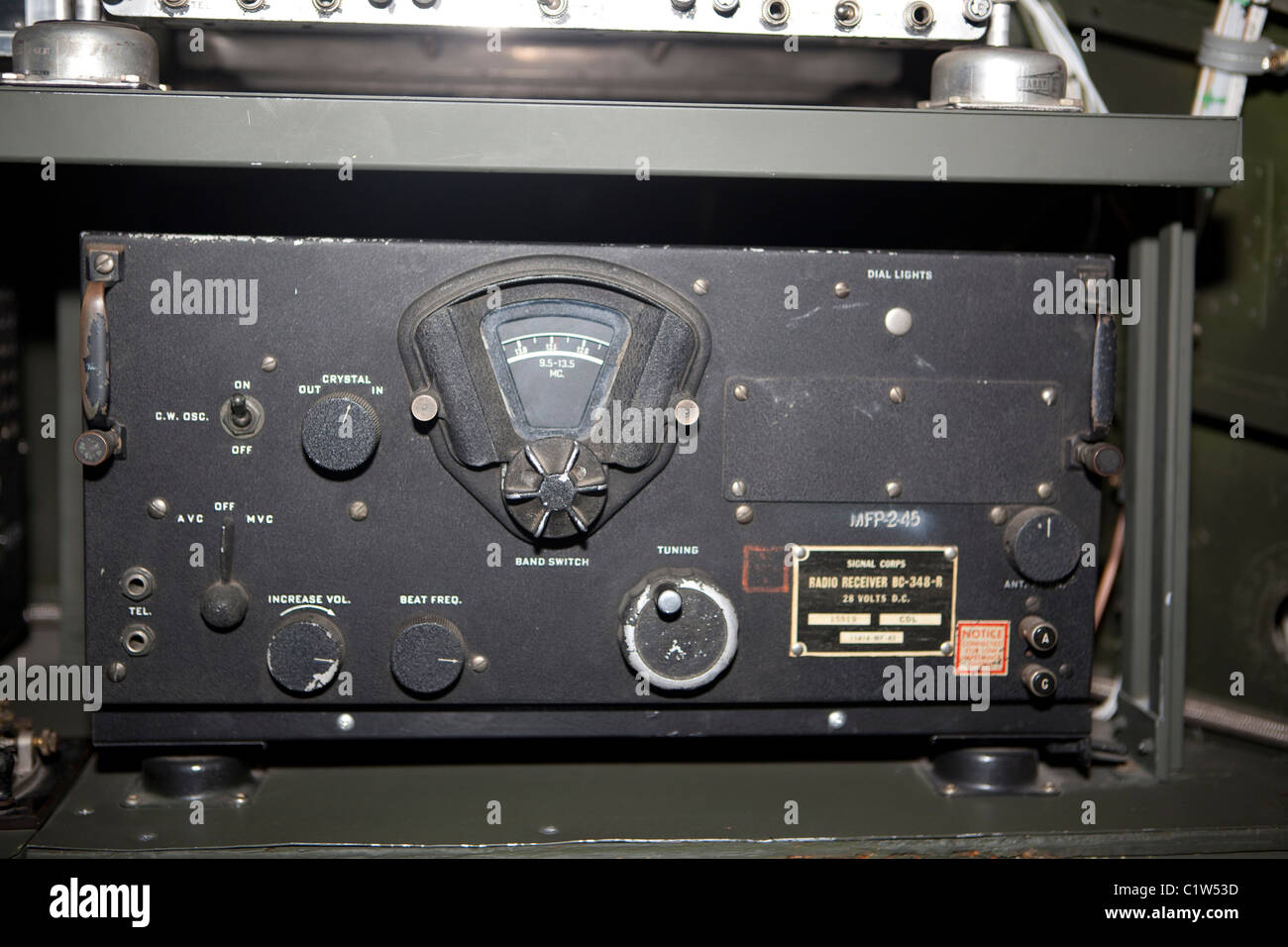 Radio transmission system in Boeing B-29 Superfortress plane, Fort Worth  Alliance Airport, Fort Worth, Tarrant County Texas, USA Stock Photo - Alamy