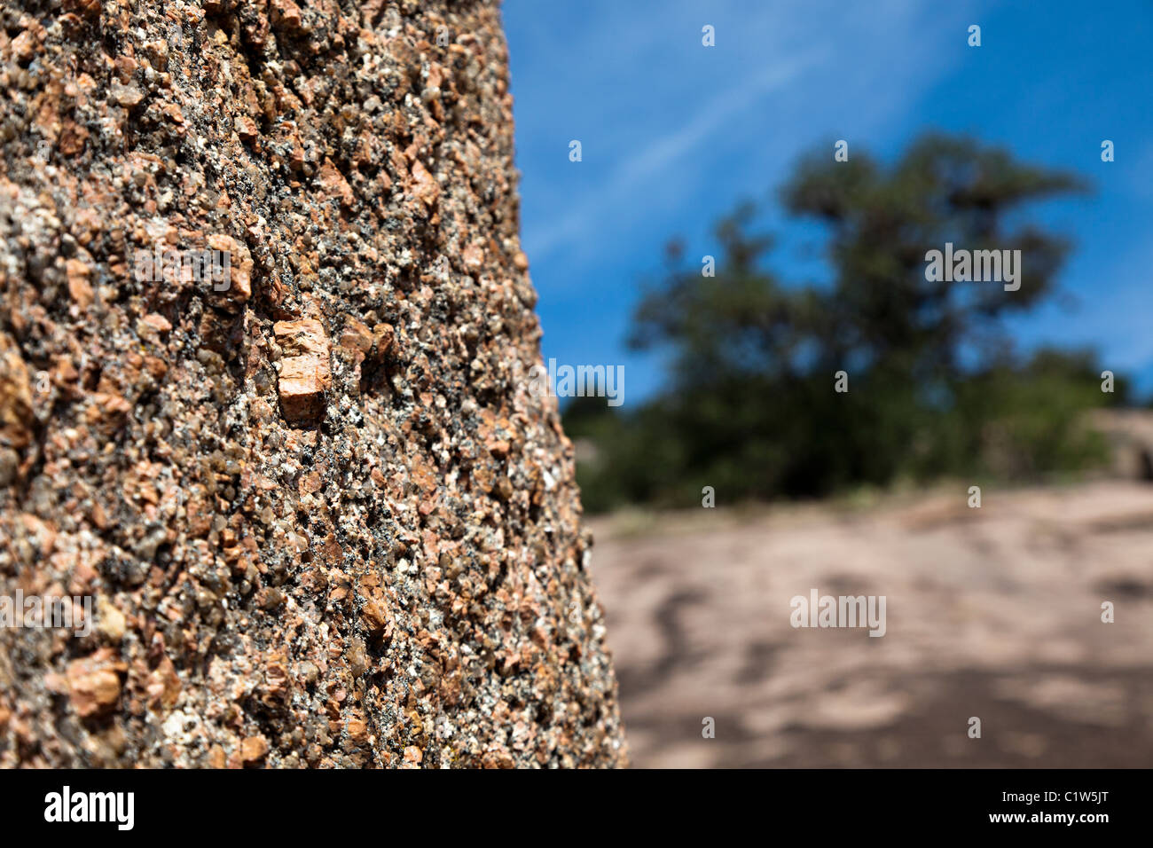 Granite at Enchanted Rock State Natural Area Texas USA Stock Photo
