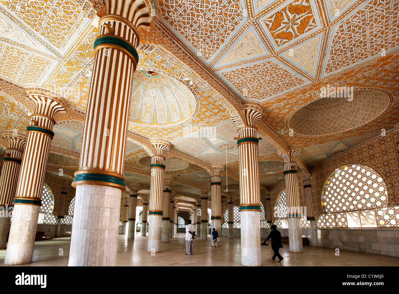 Interior of the Great Mosque, Touba, Senegal, West Africa Stock Photo