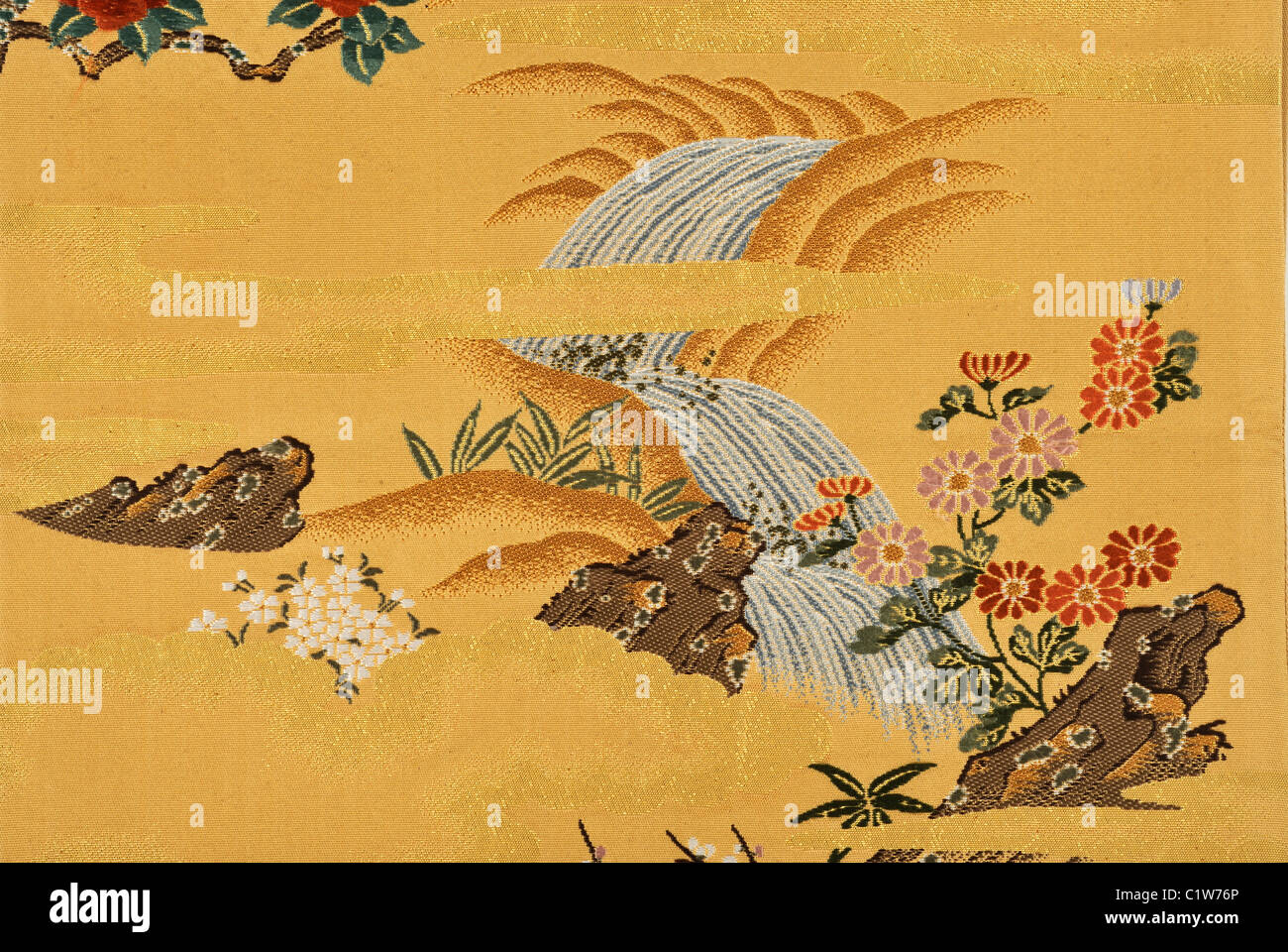 Detail of Japanese textile print Stock Photo Alamy