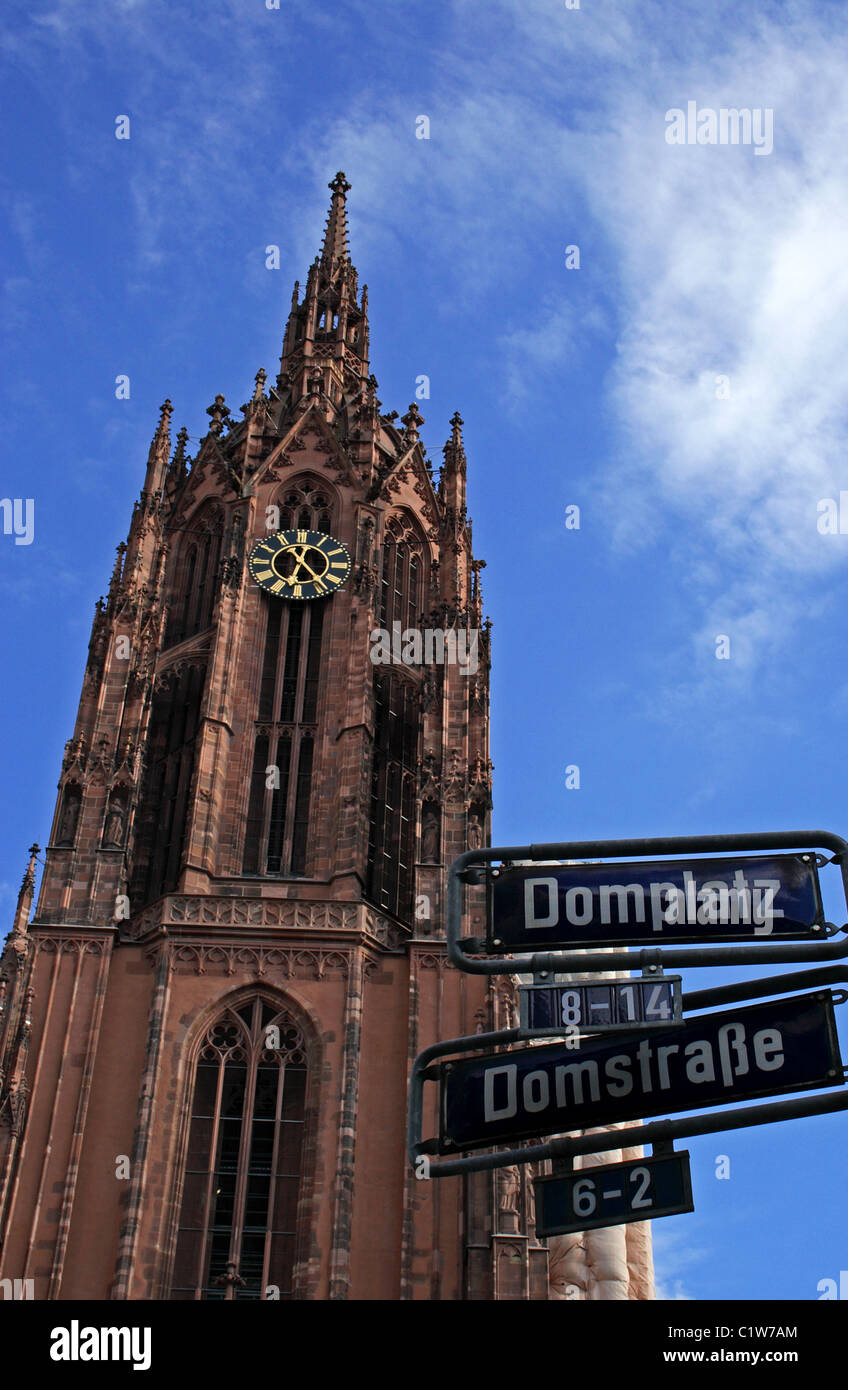 The cathedral of Frankfurt Am Main, Germany. Stock Photo