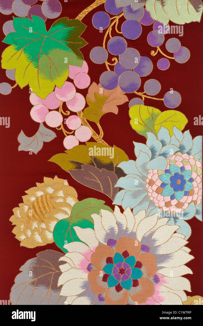 Detail of Japanese textile print Stock Photo Alamy