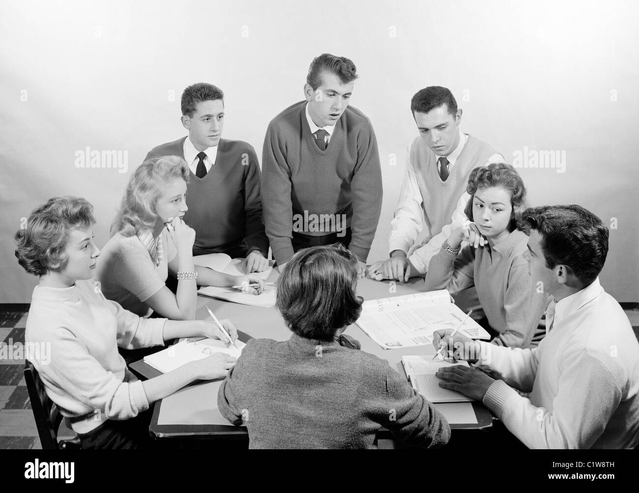 20 studying Black and White Stock Photos & Images - Alamy