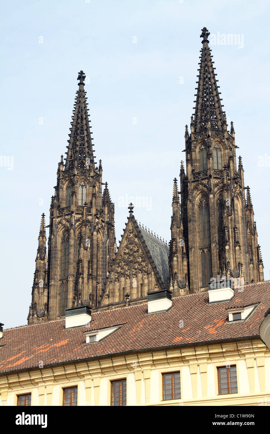 St. Vitus Cathedral in Prague Castle in Prague, Czech Republic Stock Photo
