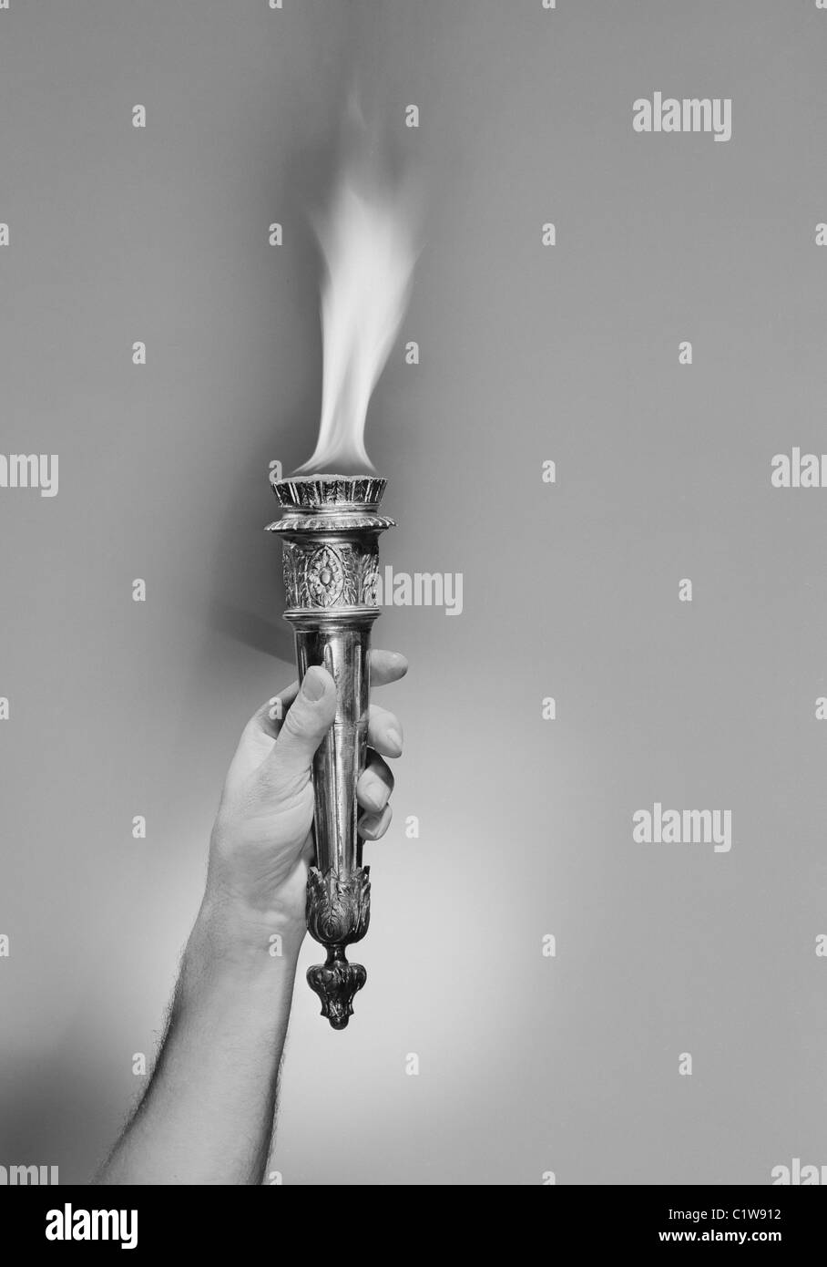 Holding the olympic torch Black and White Stock Photos & Images Alamy