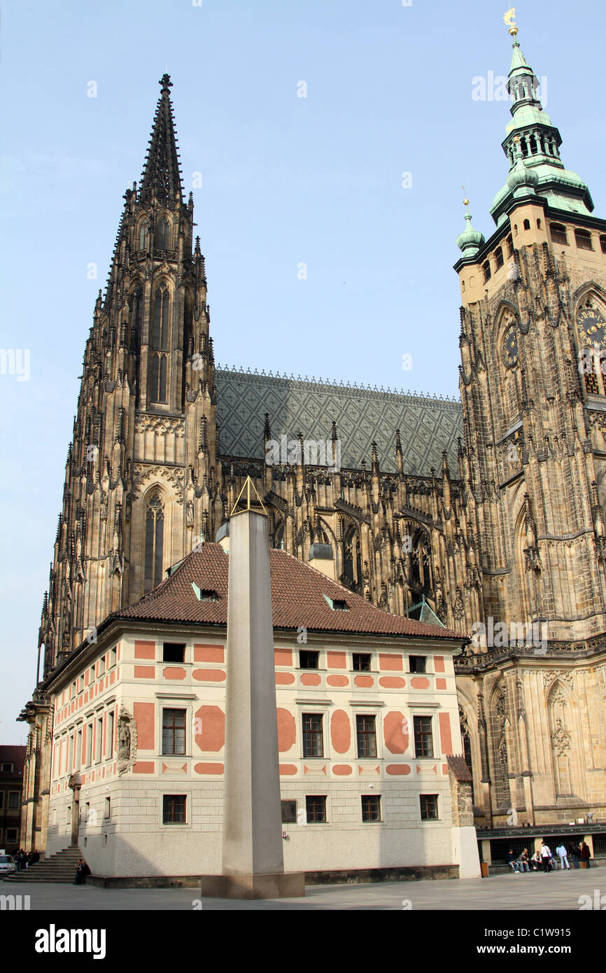 St. Vitus Cathedral in Prague Castle in Prague, Czech Republic Stock Photo