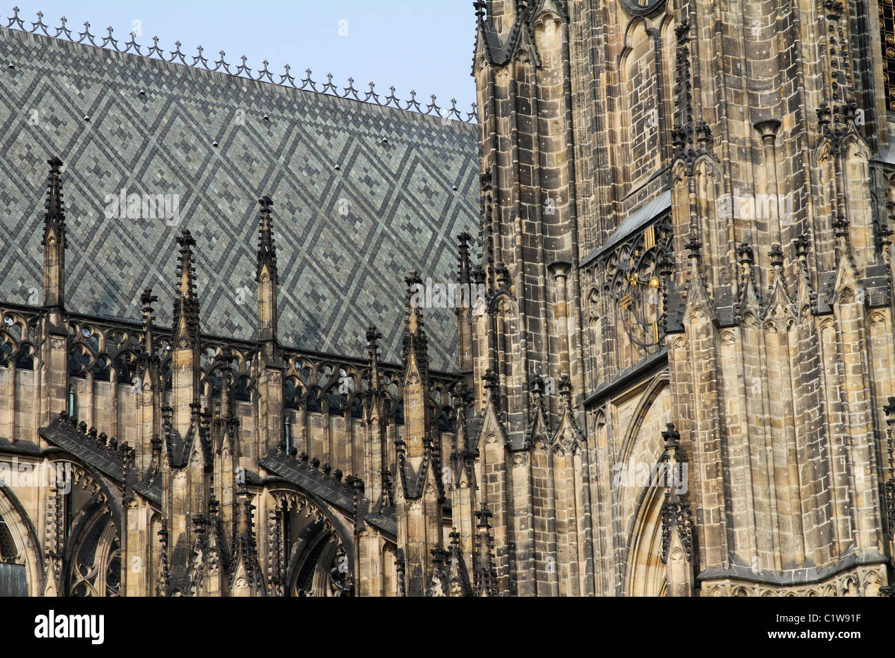 St. Vitus Cathedral in Prague Castle in Prague, Czech Republic Stock Photo
