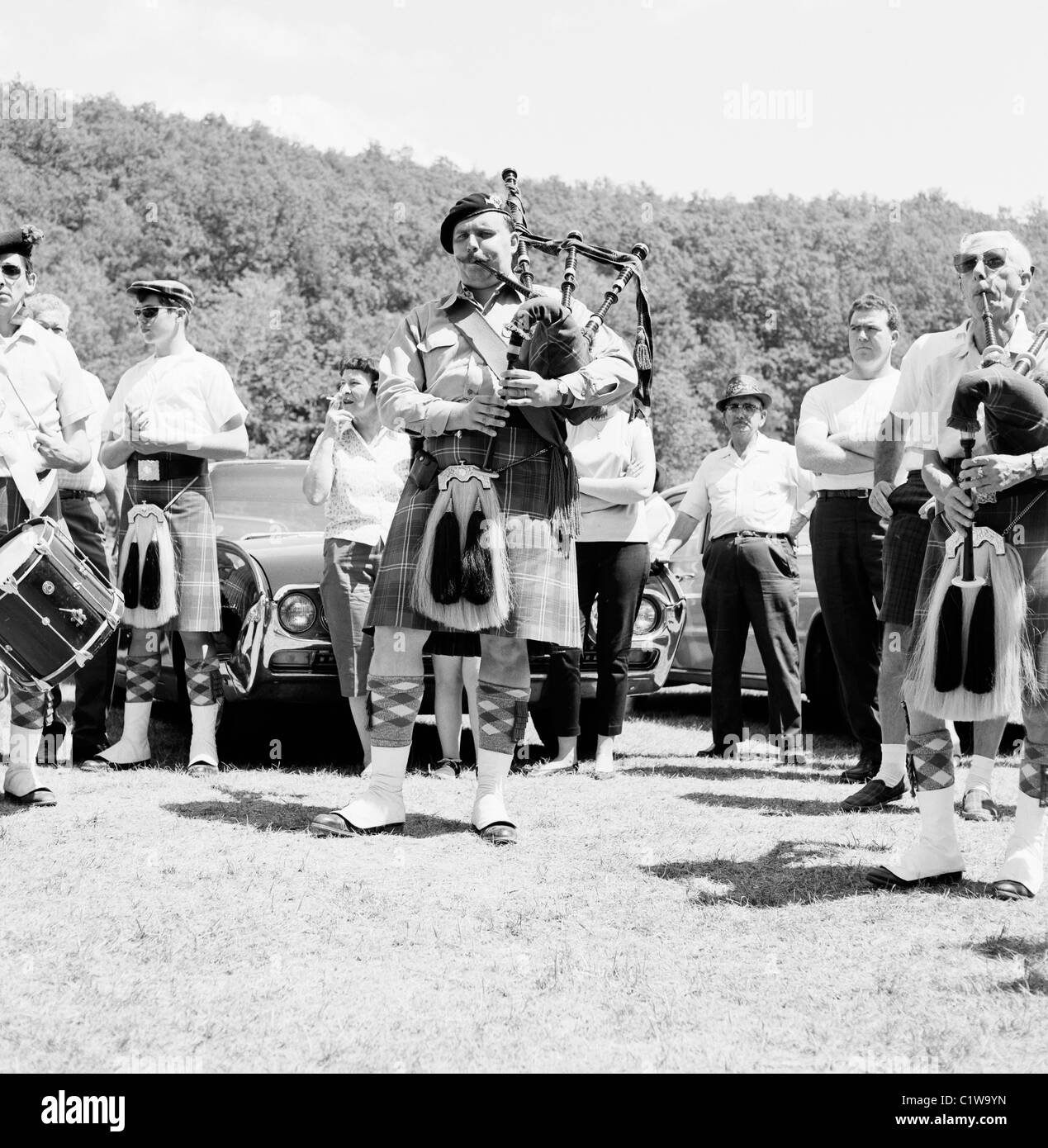 Men playing bagpipes Stock Photo Alamy