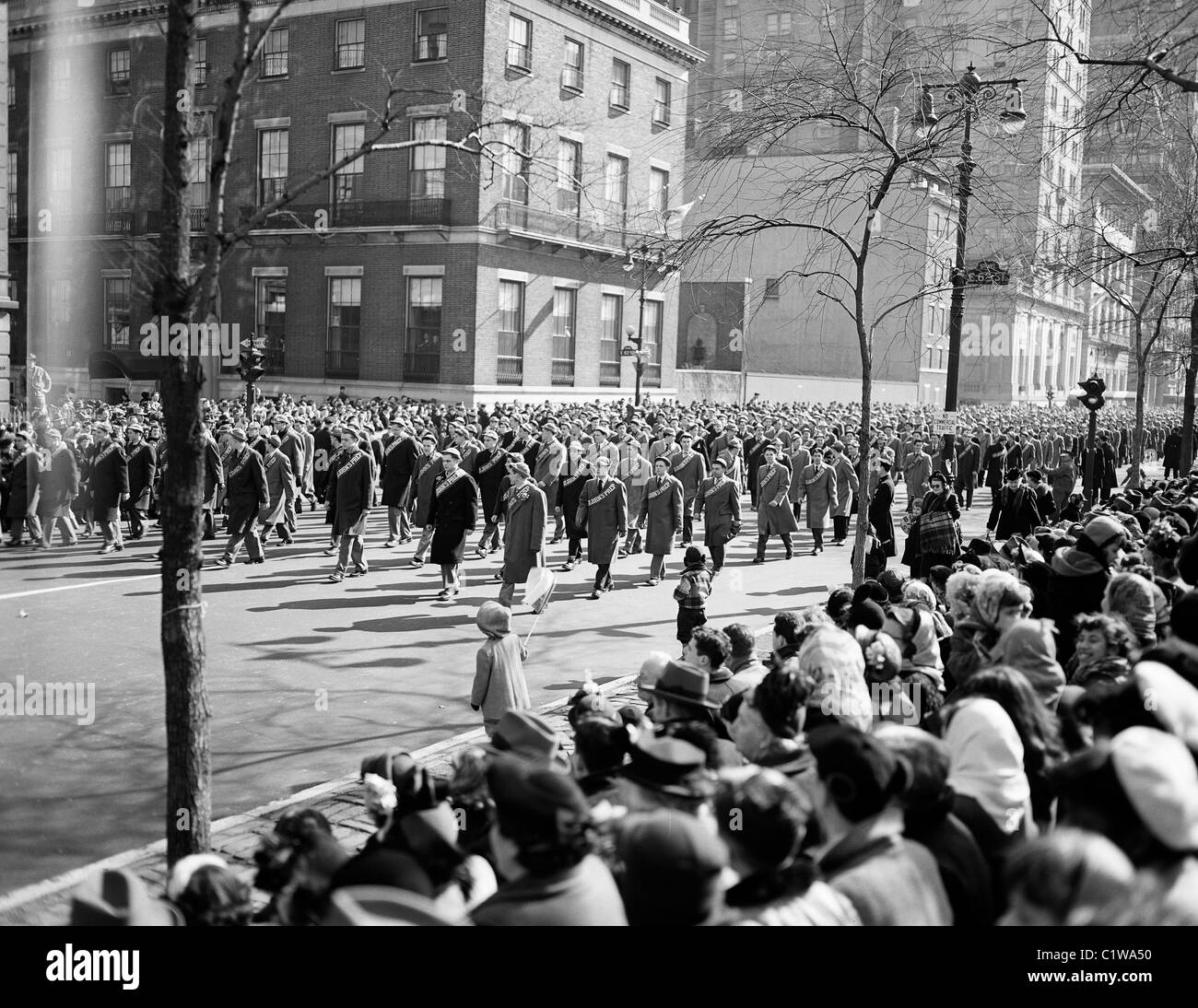 USA, New York City, St. Patrick Day Parade Stock Photo
