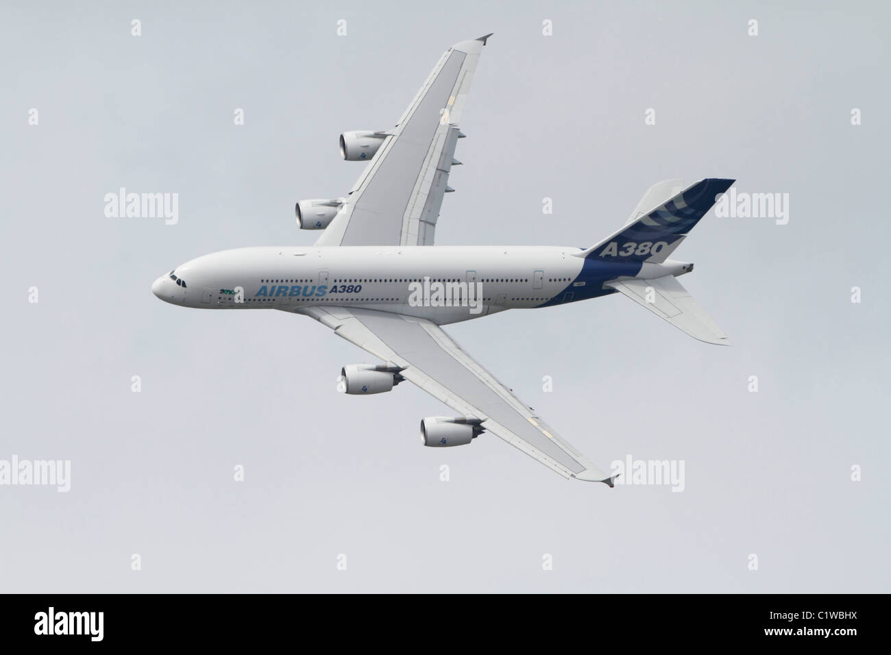 AIRBUS A380 displaying at Filton Family day, September 2010. Stock Photo