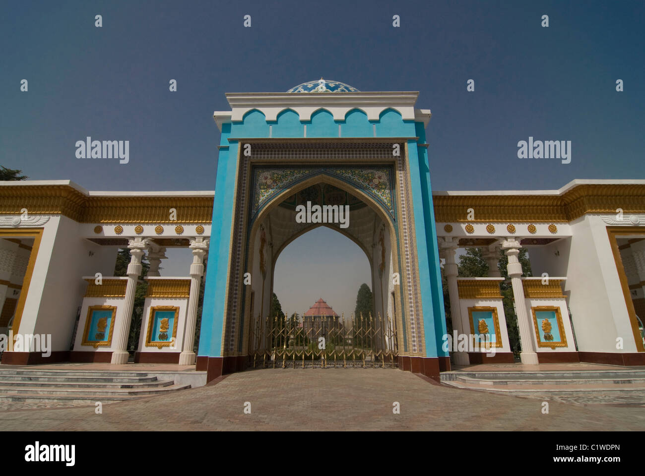 Tajikistan, Dushanbe, Entrance of the botanical gardens Stock Photo Alamy