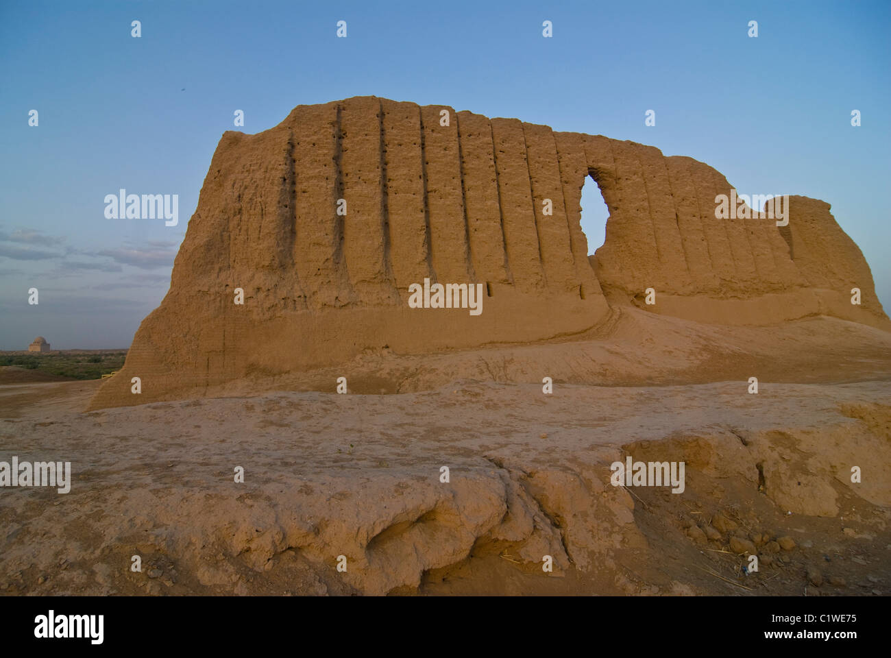 Turkmenistan, Merv, Old loam building Stock Photo