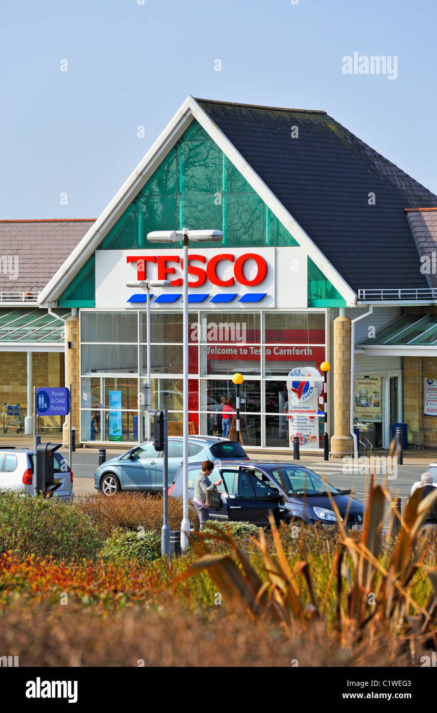 Tesco Supermarket. Lodge Quarry, Lancaster Road, Carnforth, Lancashire