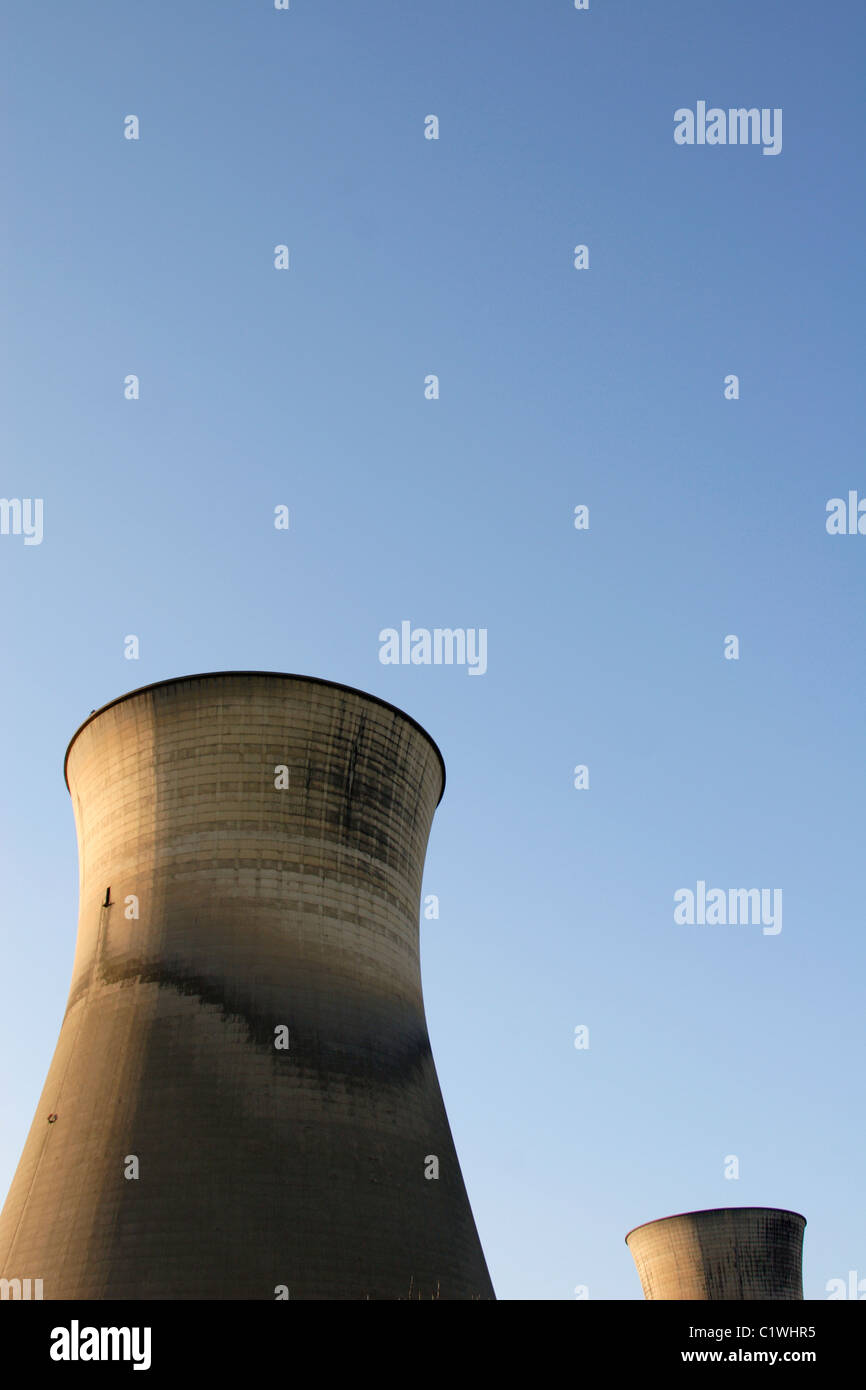Cooling towers of powerstation, England, UK Stock Photo