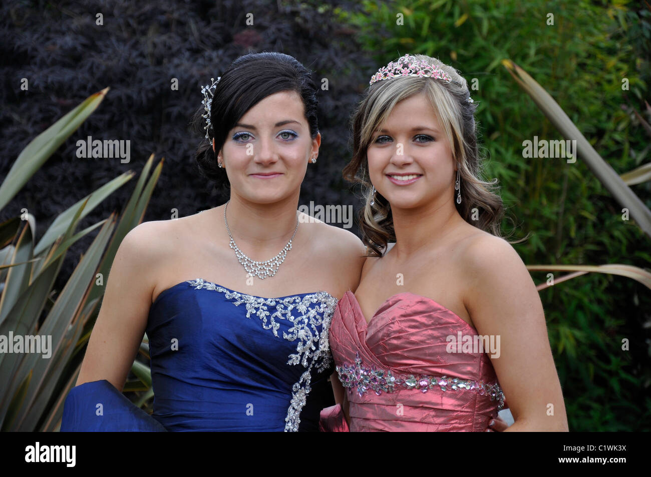 Two prom queens Stock Photo Alamy