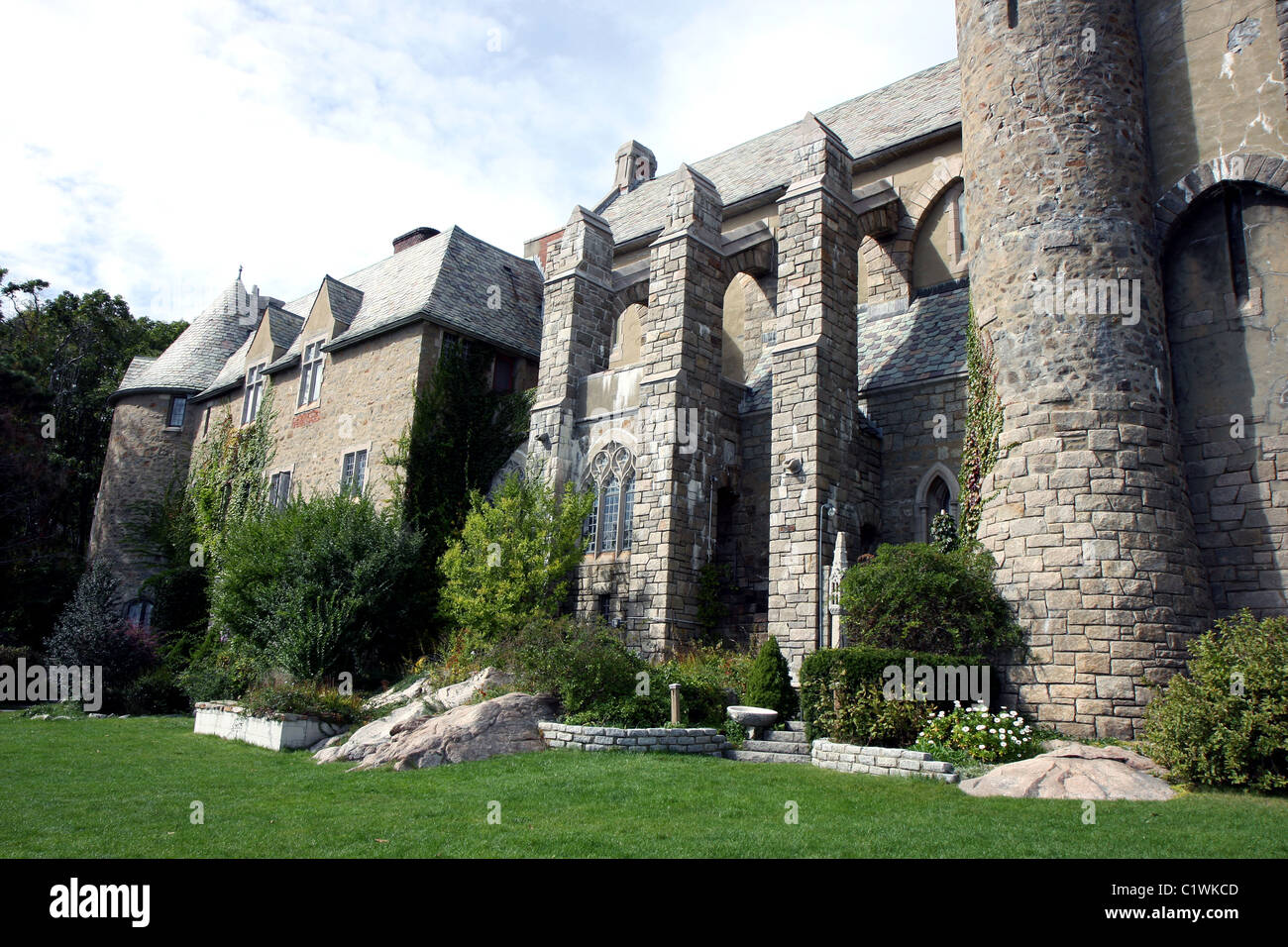 Hammond medieval castle in the city Gloucester in Massachusetts Stock