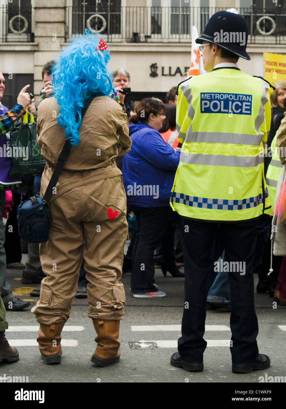 Clown Riots Demonstrator against cut hi-res stock photography and images - Alamy