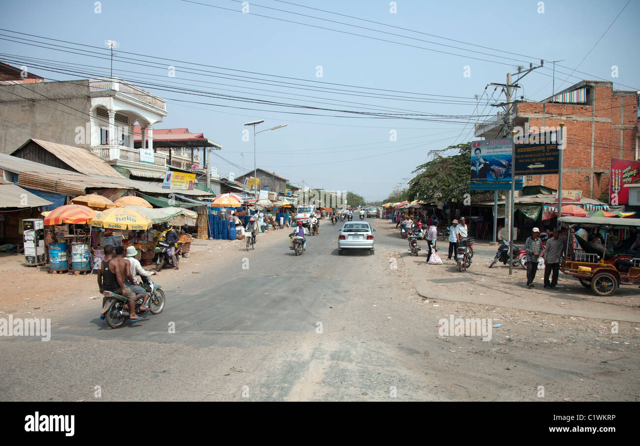 Street in Rural Cambodia Stock Photo Alamy