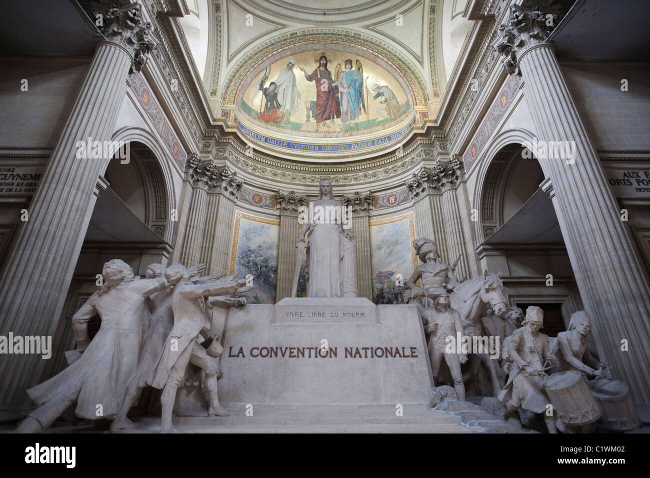 France,Paris,The Pantheon,La Convention Nationale Statue Stock Photo
