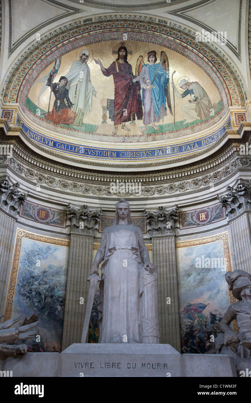 France,Paris,The Pantheon,La Convention Nationale Statue Stock Photo