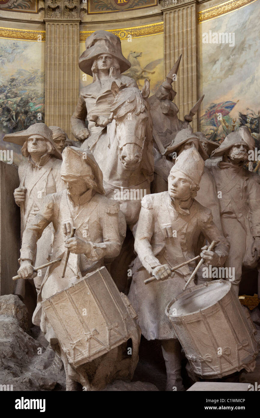 France,Paris,The Pantheon,Detail of La Convention Nationale Statue Stock Photo