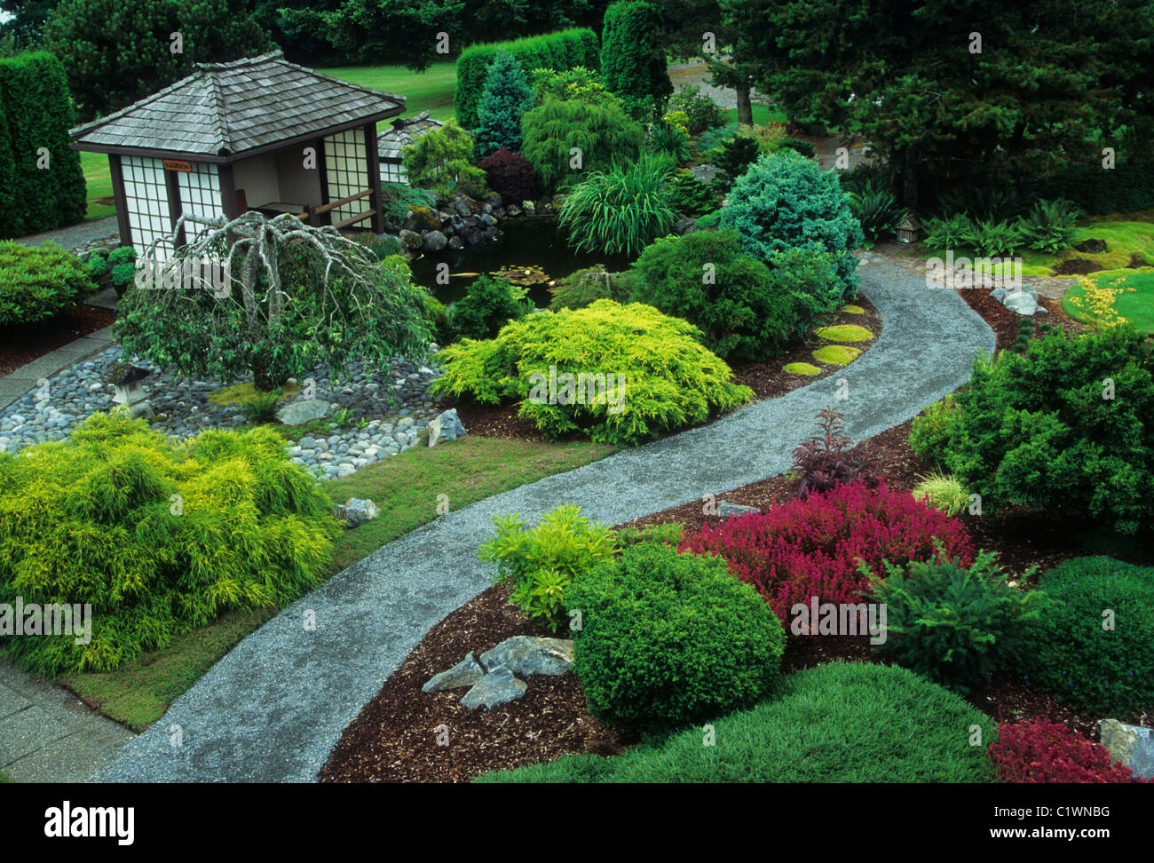 Path in Japanese garden Stock Photo