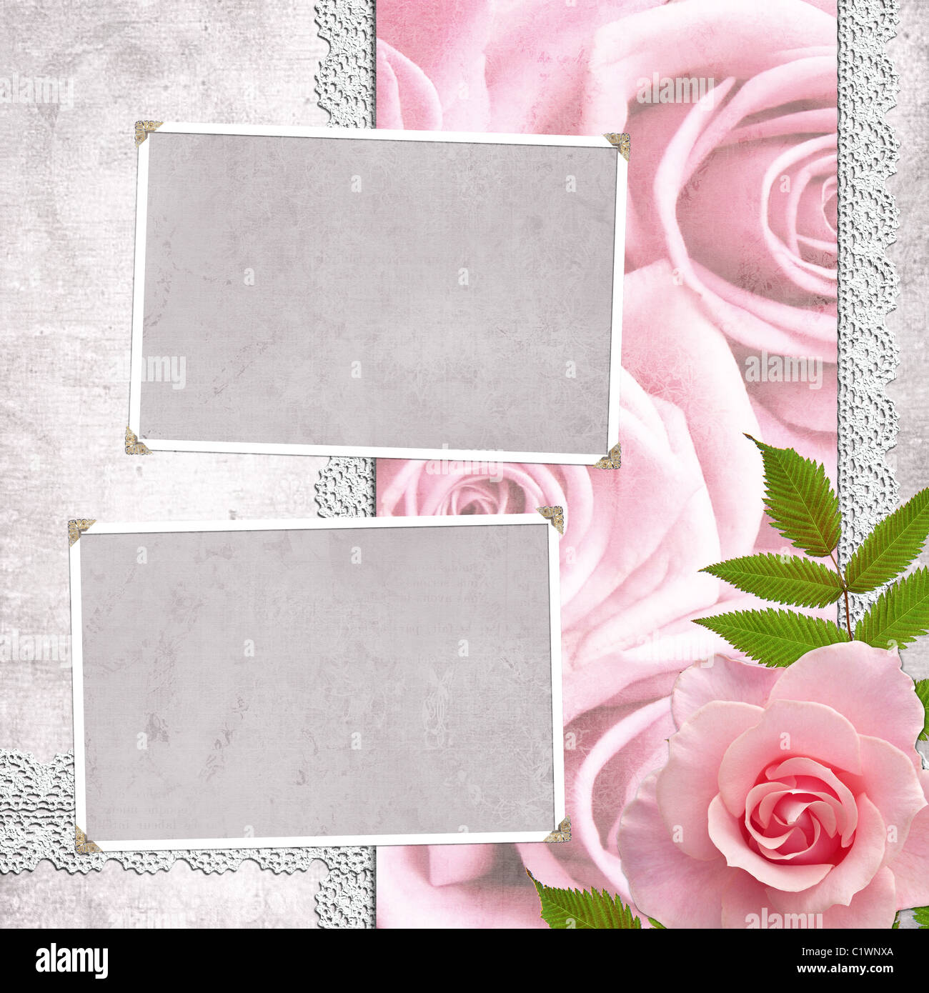 vintage wedding frame for photo Stock Photo Alamy