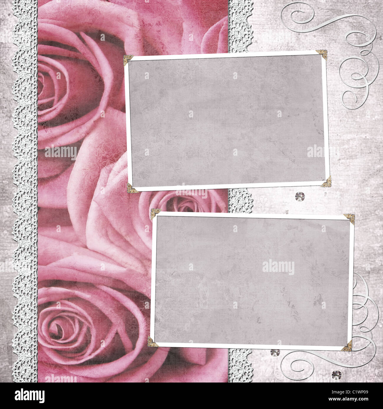 vintage wedding frame for photo Stock Photo Alamy