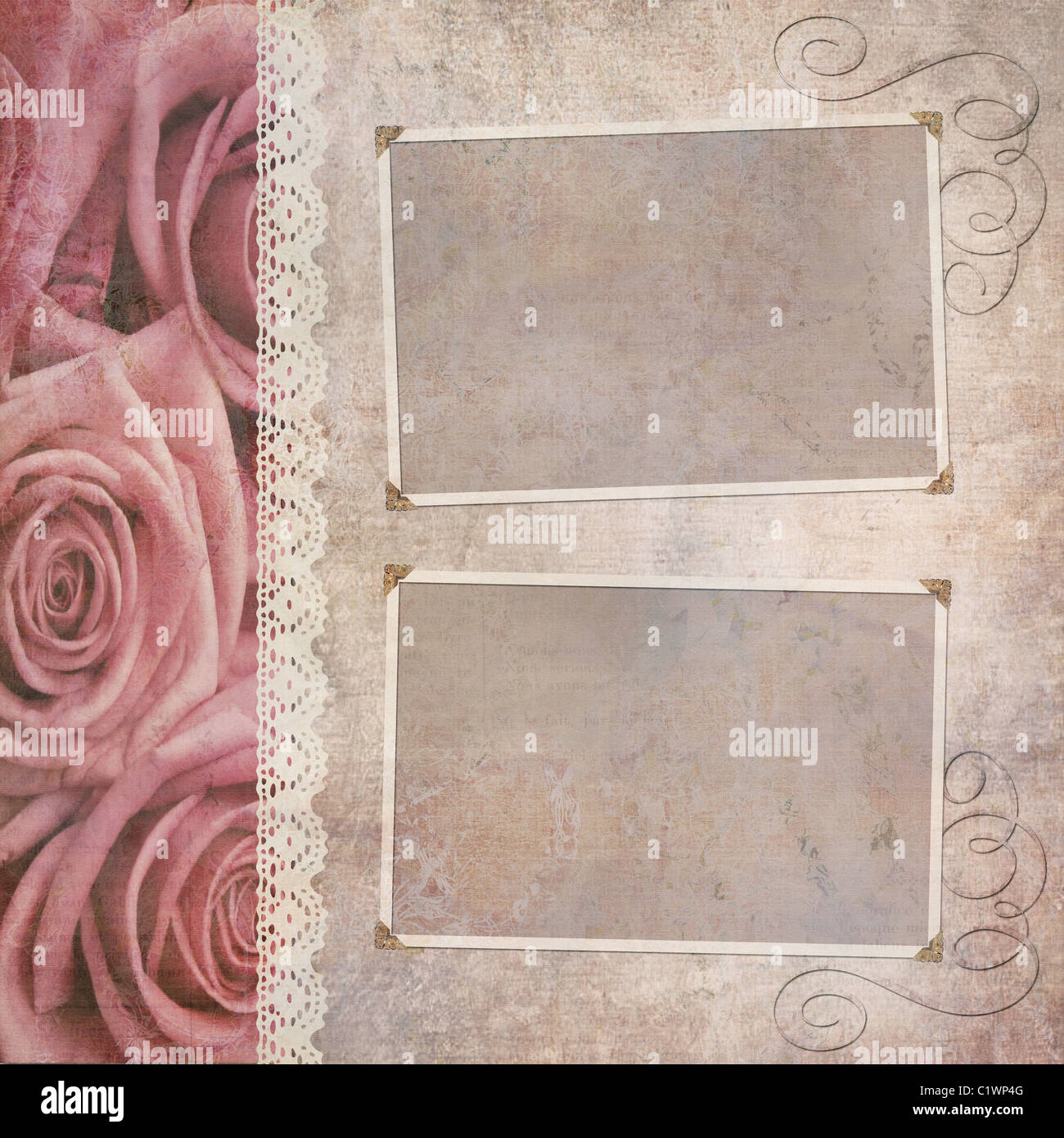 vintage wedding frame for photo Stock Photo Alamy