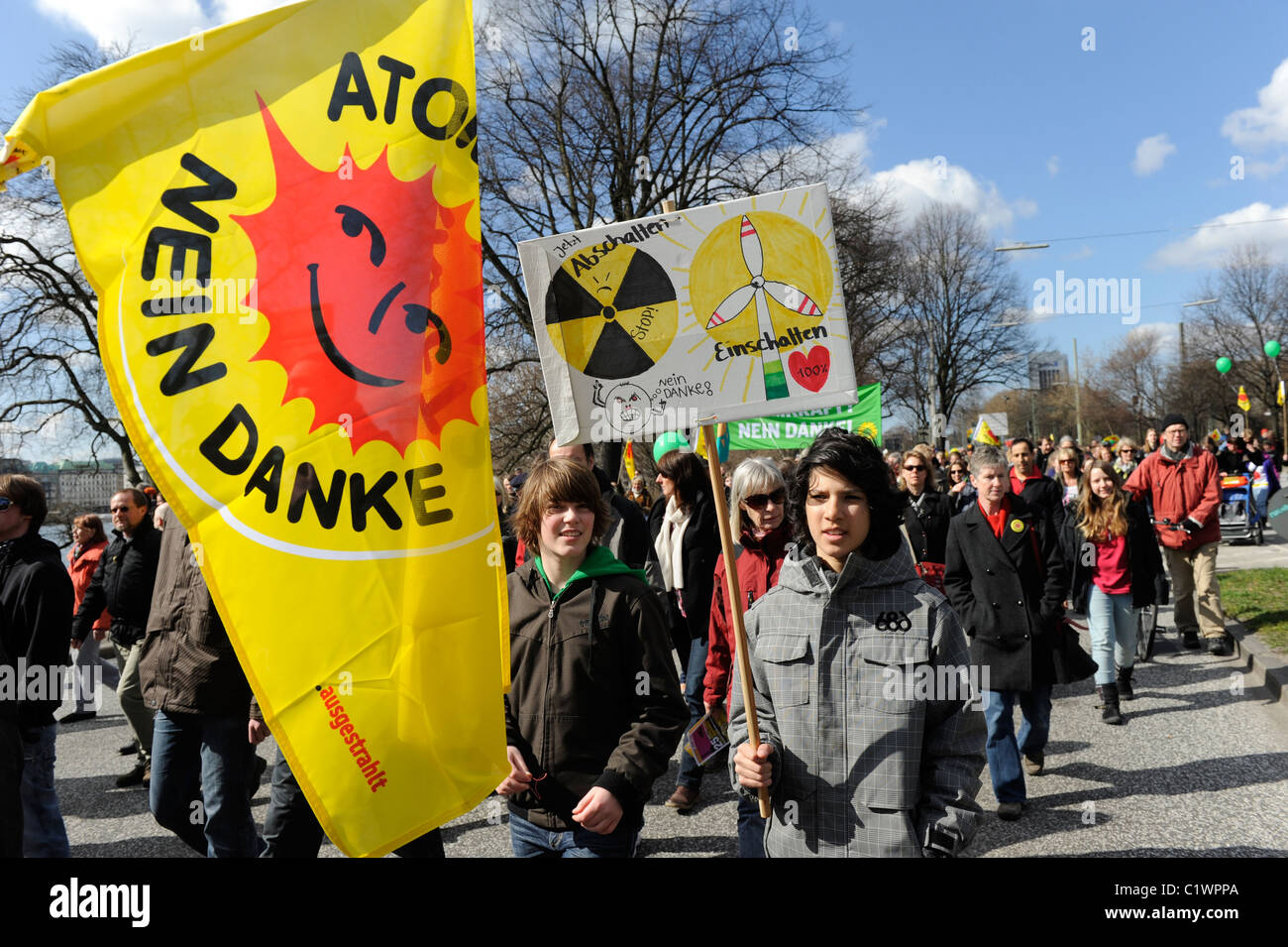 GERMANY Hamburg 2011 march 26 , large rally and public meeting at ...